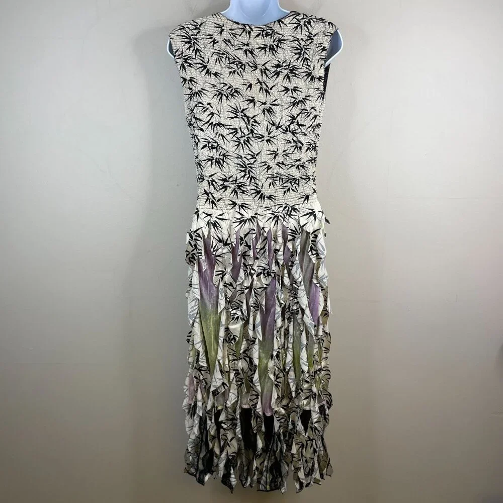 Lindi NY Whimsigoth Fairy‎ Grunge Midi Dress Size M Reversible Fringe Lace Flowy - Picture 14 of 14